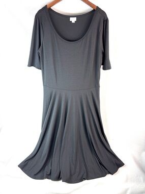 LuLaRoe 2X NICOLE RINGER Fit-and-Flare Swing Stretch Dress Classic